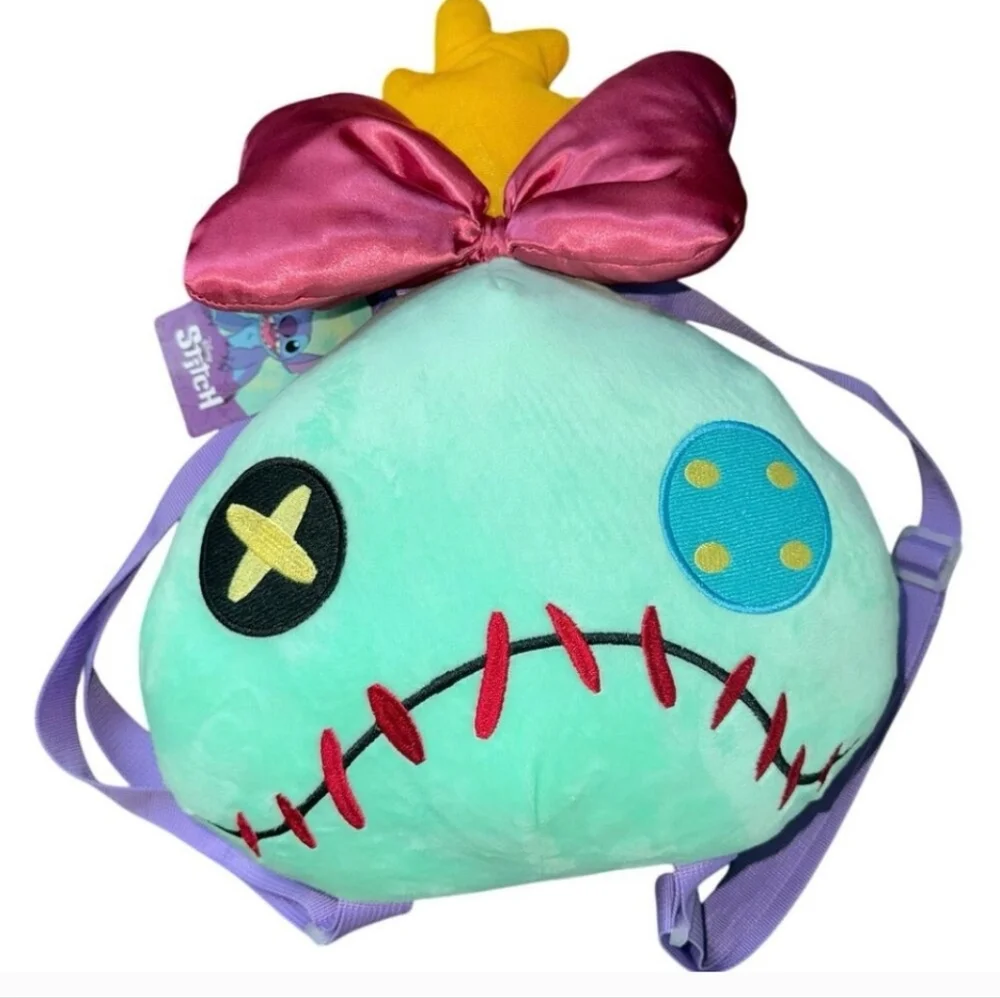 NWT Bioworld Disney Lilo & Stitch Scrump Doll Head Backpack Bag